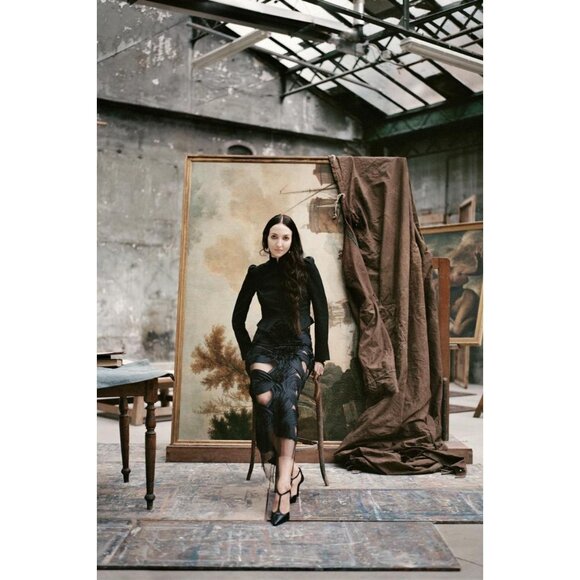 ZARA STRUCTURED MIDI SKIRT LIMITED EDITION - Picture 2 of 4